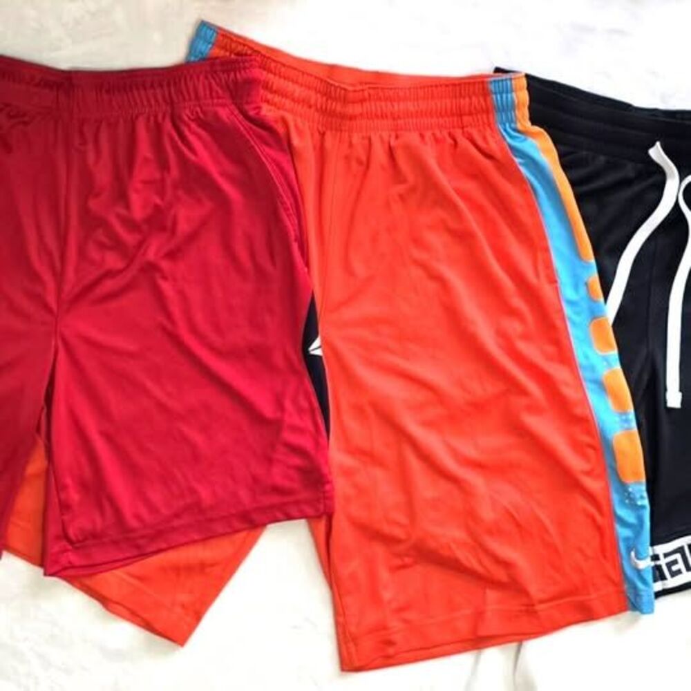 Men's Nike & Reebok Dri-fit Athletic Shorts Size Large Lot of 3